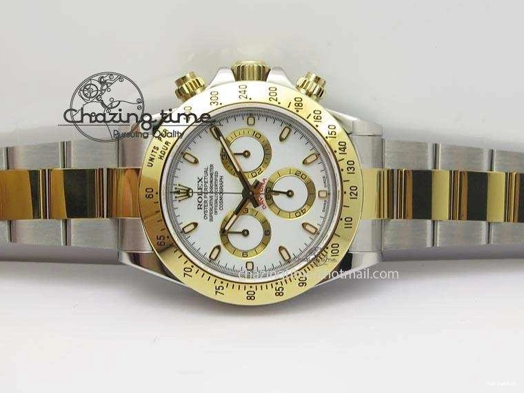 YG Bracelet Dial On Edition JF Daytona A7750 YG Best SS SS 116523 White 0106
